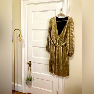 Eloquii Metallic wrap dress